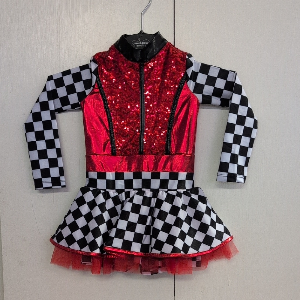 Red and Black Checkered Kids Costume